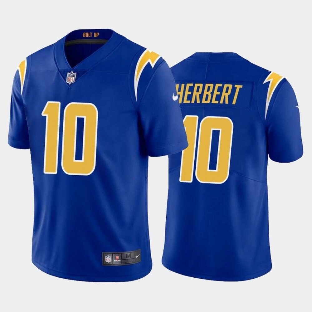 Mens Kids Youths  Justin Herbert Royal Stitched Jersey
